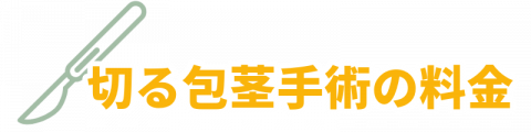 名古屋の包茎手術クリニックの選び方：切る包茎手術の料金を示す画像