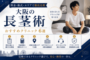 大阪の長茎術おすすめクリニック7選！料金・術式・エリアで比較