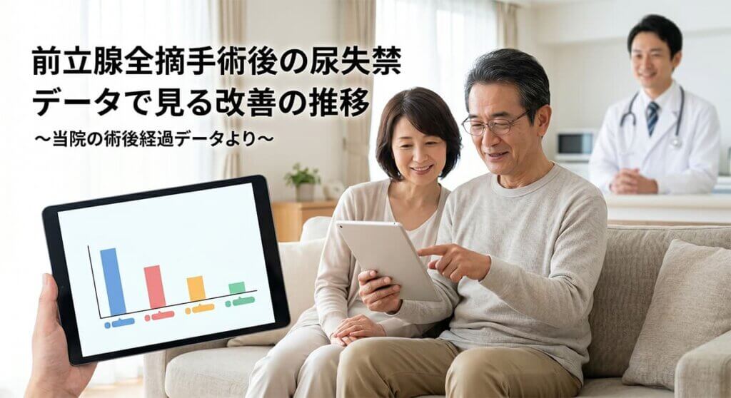 前立腺摘出手術後の尿失禁データで見る改善の推移